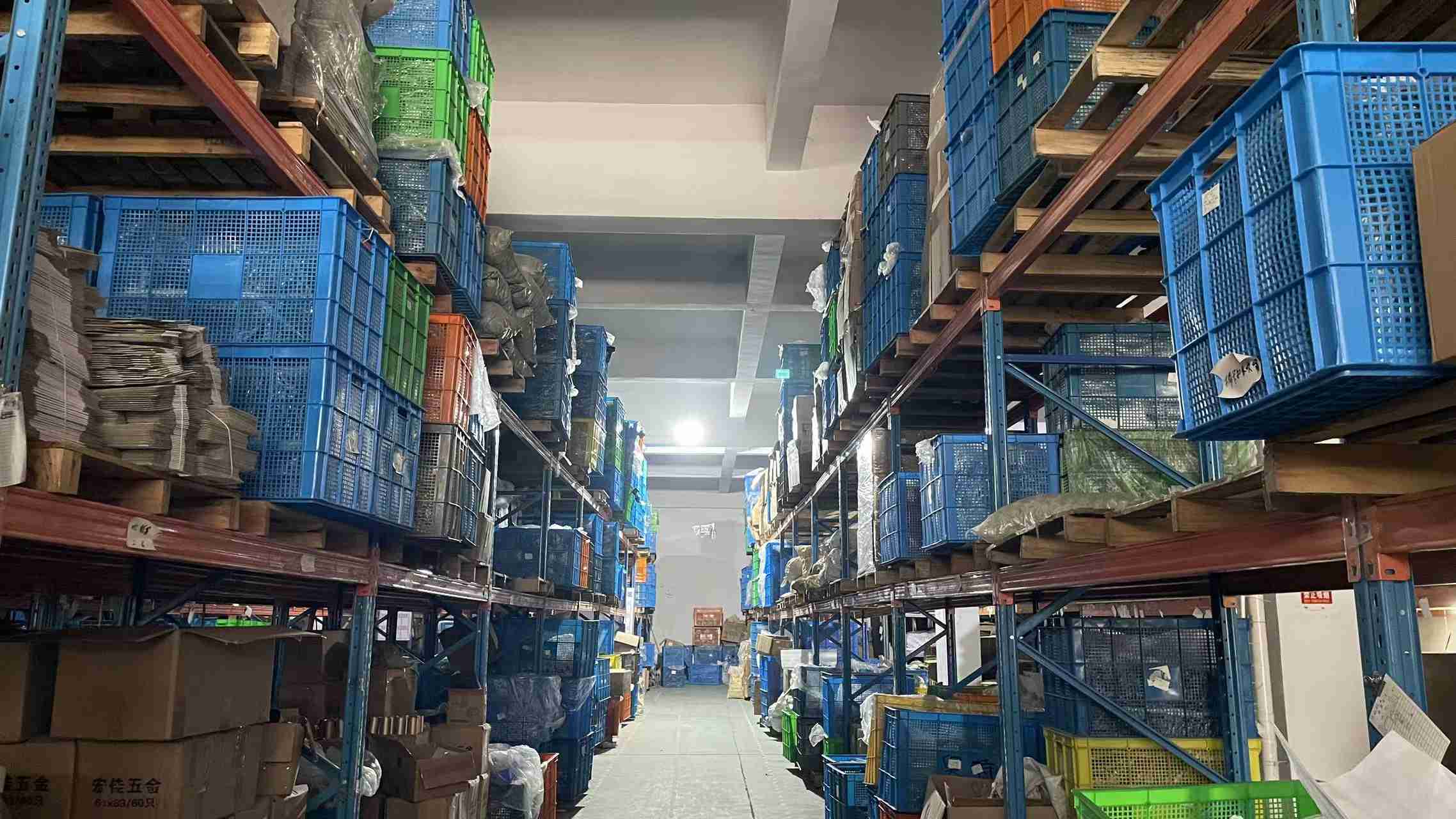 Raw material storage documented on the PCMOS company profile
