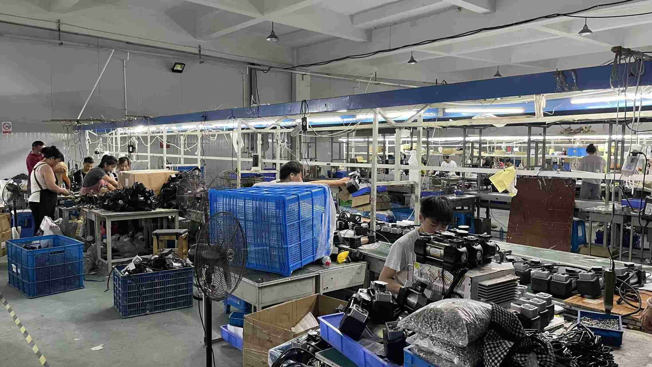 Automotive electronics assembly line documented in the PCMOS supplier profile