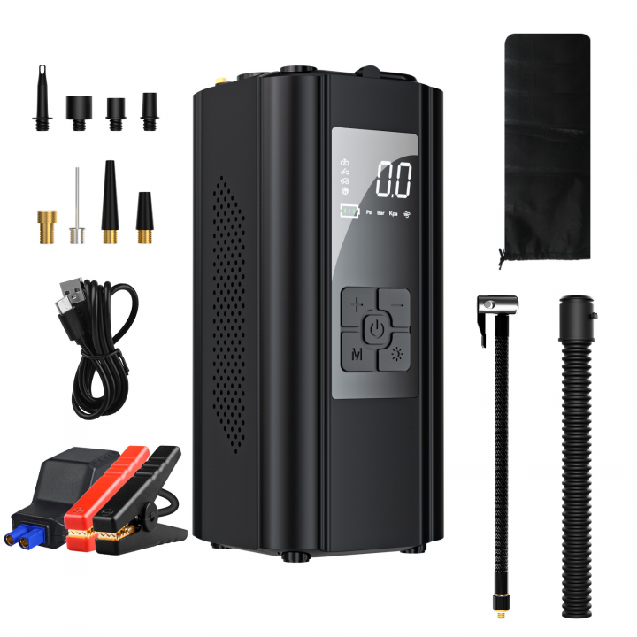 10000mAh Portable Emergency Jump Starter 150PSI Tire Inflators ABS Material Car Jump Starter Power Bank Battery Jump Starter