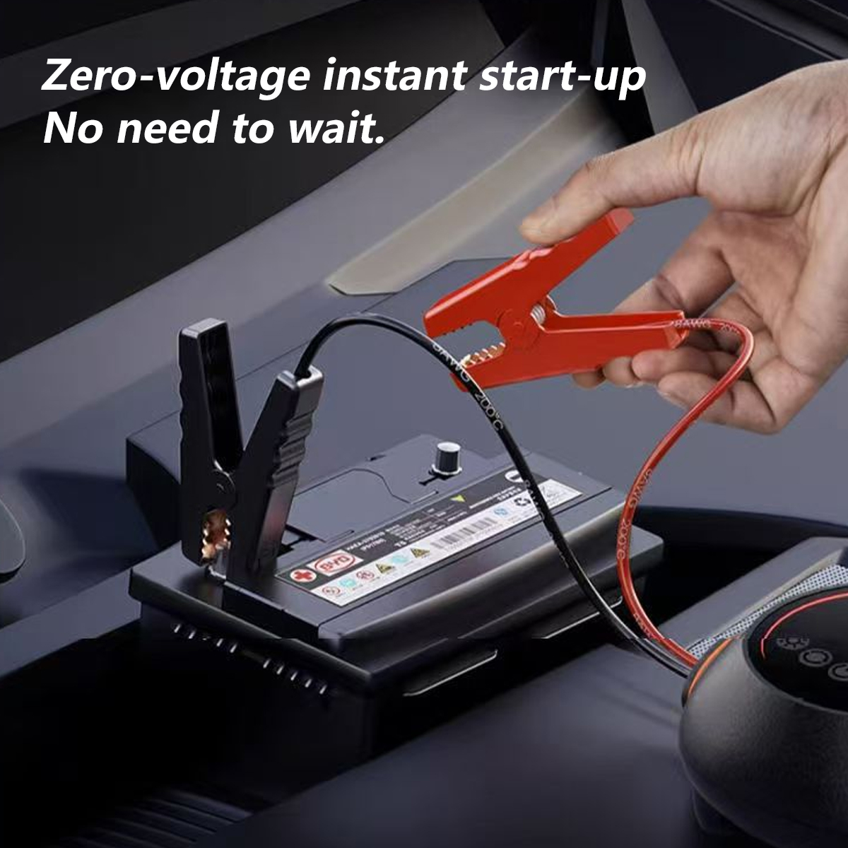 1000A 150PSI Emergency Jump Starter with Tire Inflator Car Air Pump ABS Material Digital Pressure Gauge 8000/10000mAh Power Bank