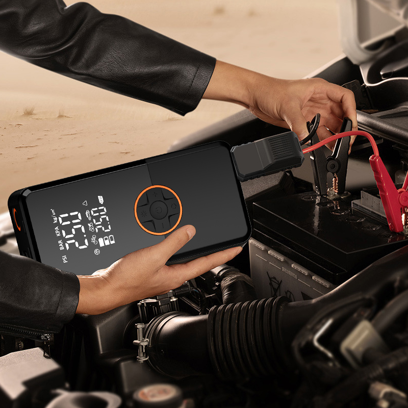 1000A Car Jump Starter With Air Compressor Portable Jump Starter Battery Booster with Air Pump Jump Starter with Tire Inflator