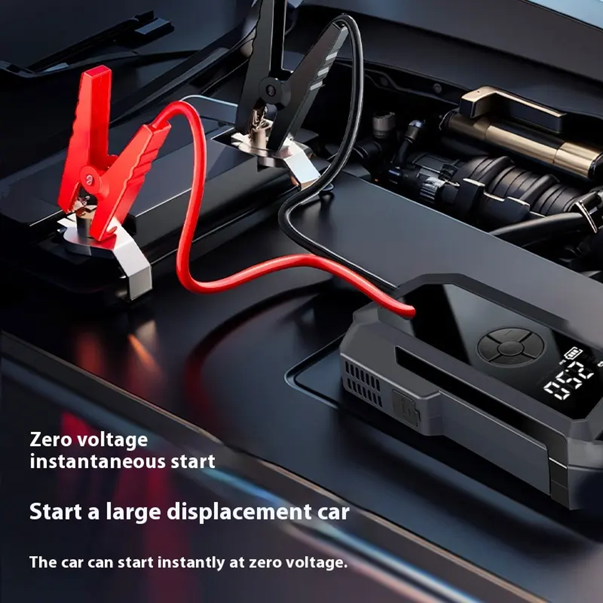 1000A Car Jump Starter with Tire Inflators 8000mAh Power Bank LED Light Car Battery Booster with Digital Air Pump Air Compressor