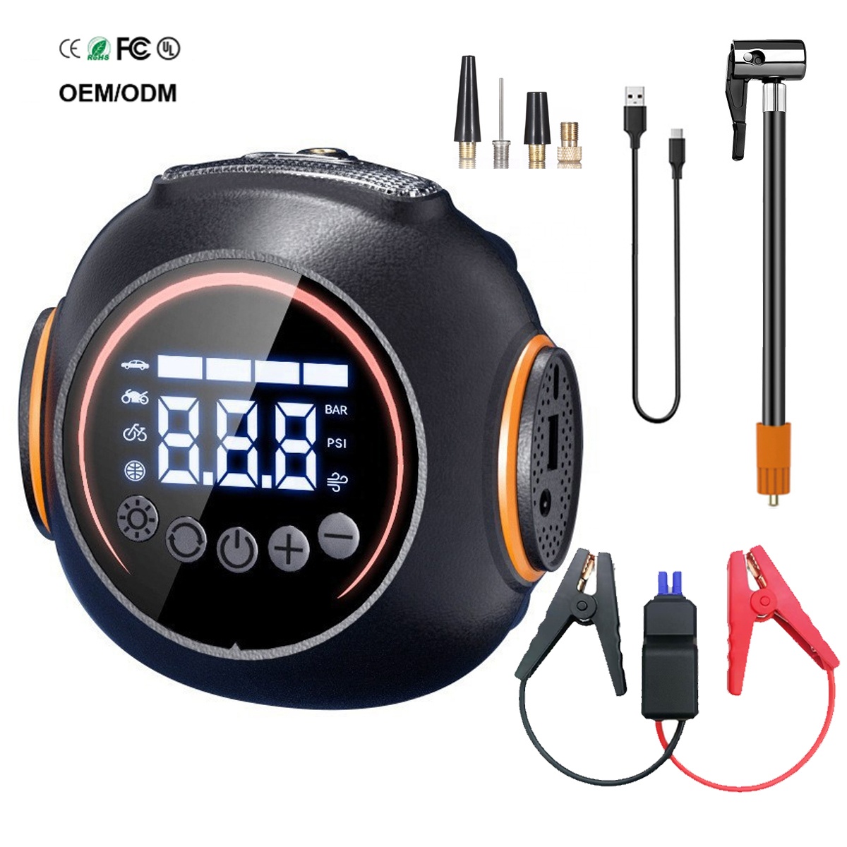 1000A Portable Emergency Jump Starter with 150PSI Tire Inflators Car Air Pump Jump Starter Power Bank Battery Jump Starter