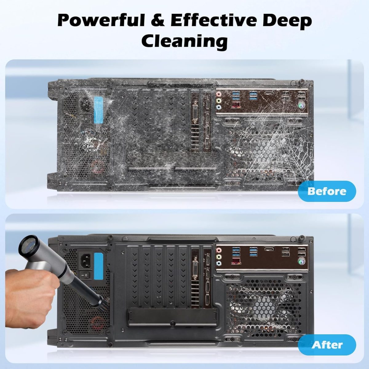 110000RPM Fan Air Duster Electric Air Dust Blower Portable Cordless Computer Keyboard Cleaner for PC Car