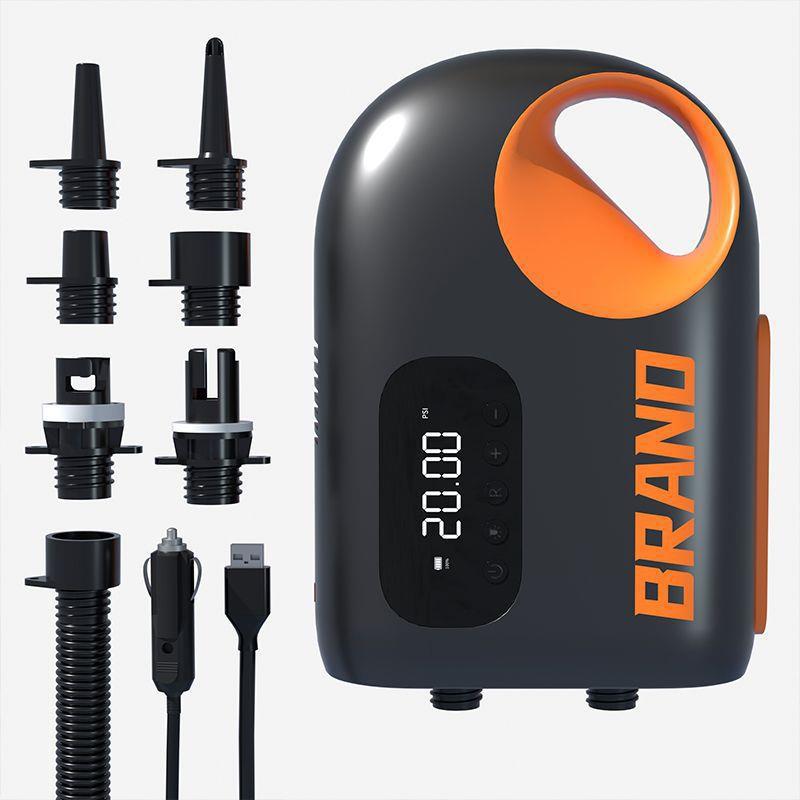 12V DC 20PSI High Pressure Cord or Cordless Air Rechargeable 20 PSI Electric Inflator Air Pump for Sup Board Paddle Kayak