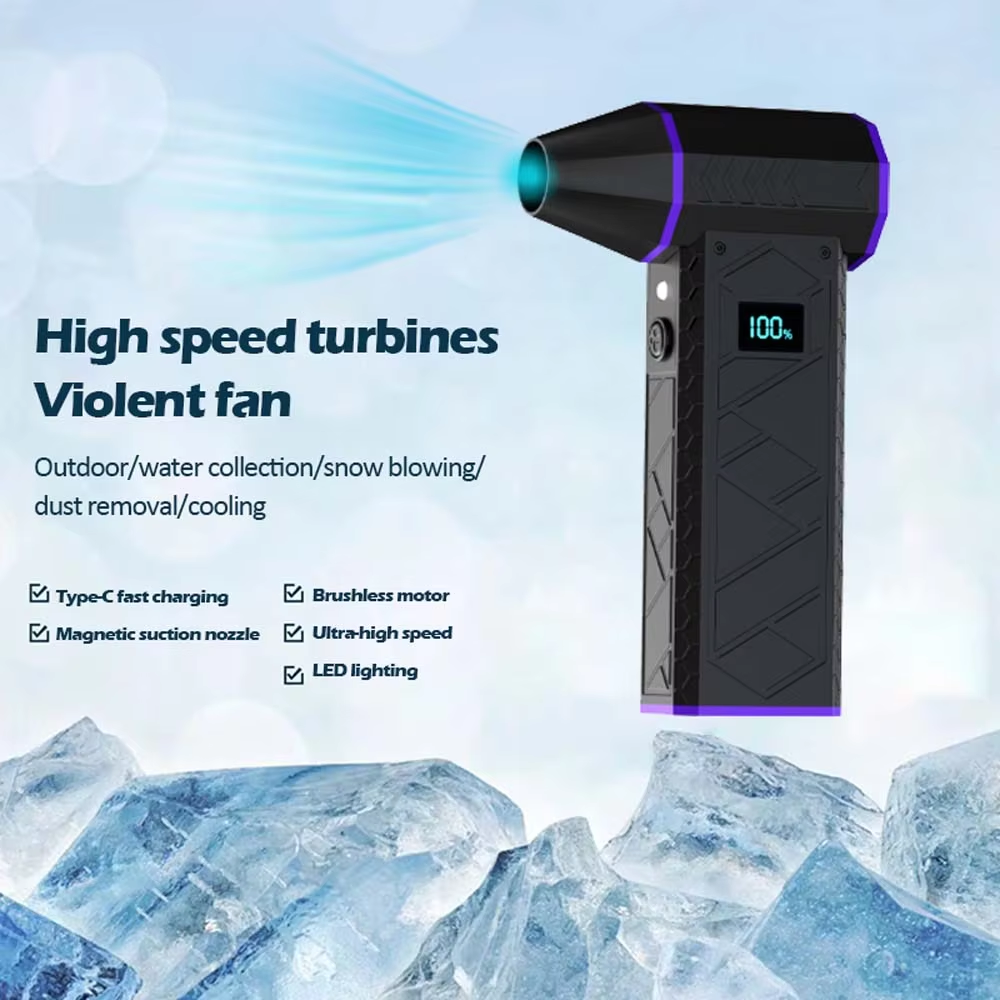 130000Rpm Turbo Fan Brushless Motor Handheld Jet Dry Turbo Electric Air Duster Violent Fan Use for Outdoor Car Home