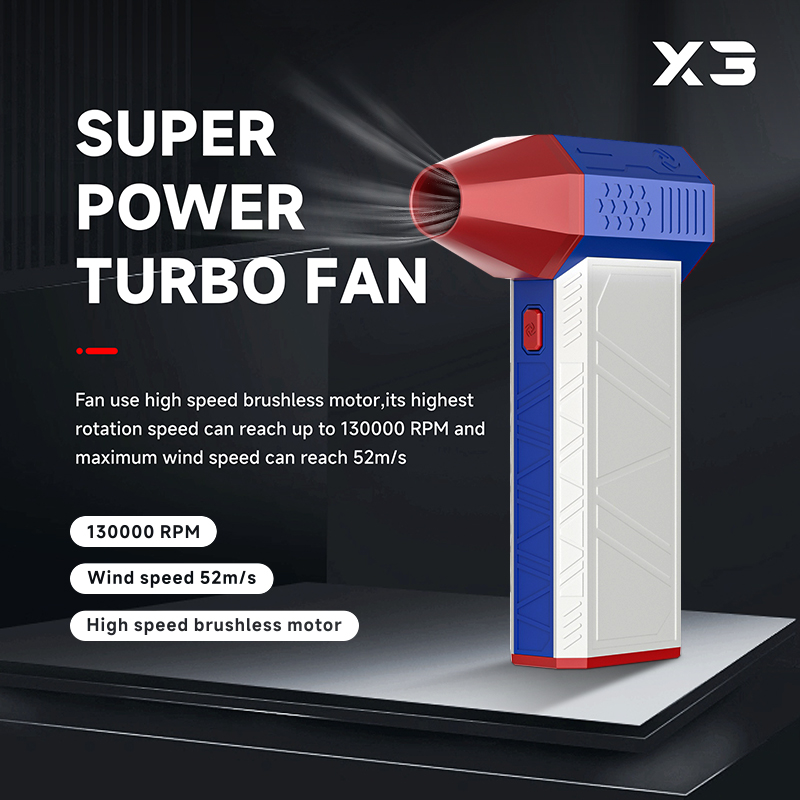 130000rpm X3 Air Duster Violent Turbo Fan 6000mAh Car Air Blower Cleaner Essential PC Keyboard Turbine for Car Cleaning Tools