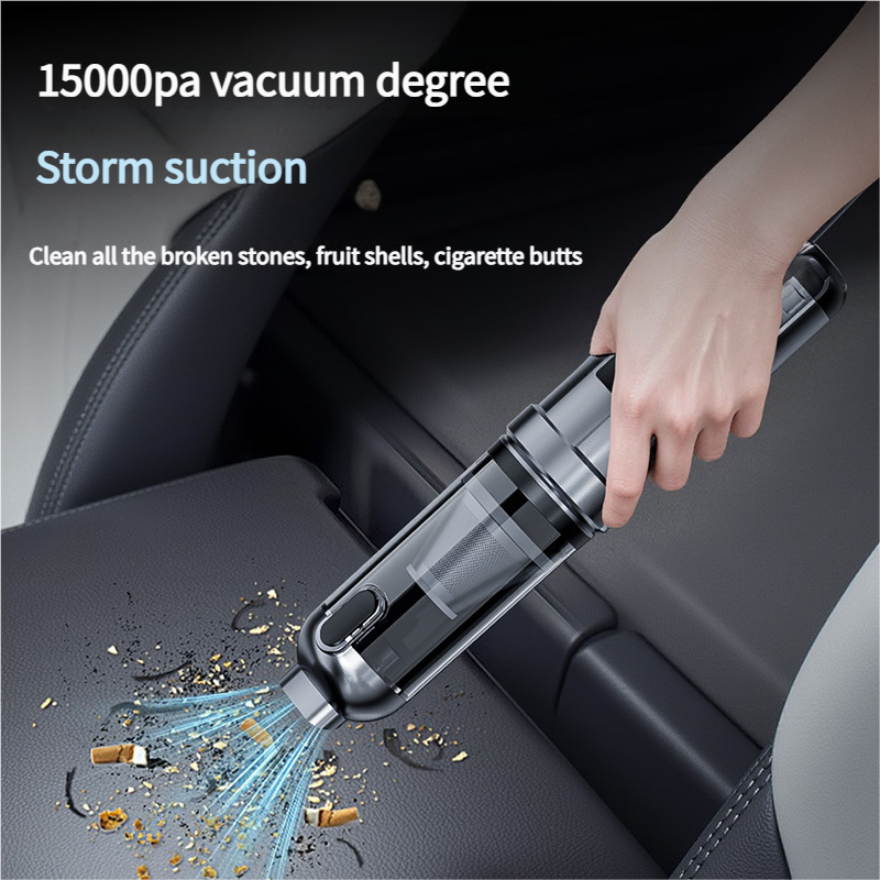 15000Pa Electric ABS Portable High Power Mini Handheld Cordless Car Vacuum Cleaner DC12V