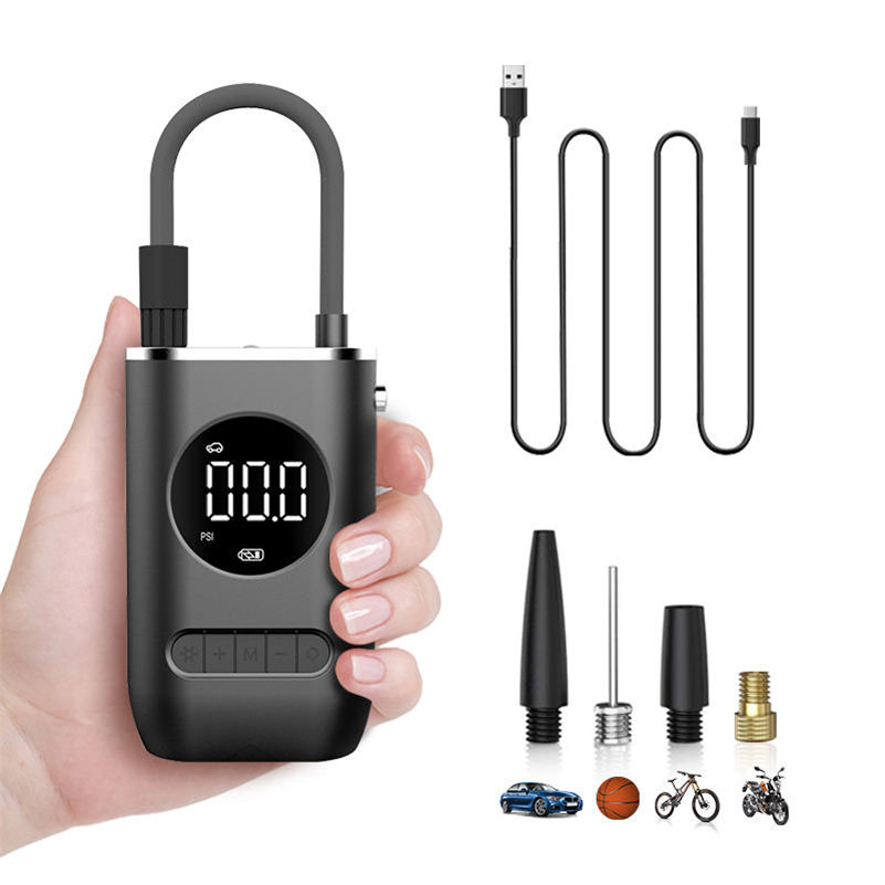150PSI Tire Inflator Bike Car Air Pump Electric Rechargeable Air Compressor Portable Tire Inflator Tyre Pump Wireless