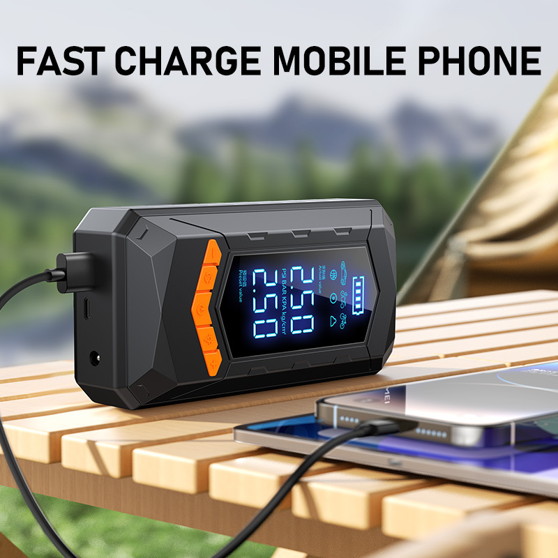 150PSI Wireless Tire Inflator 6000mAh Digital Car Air Pump Compressor Electric Air Pump With Light for Car Tires Bicycles Ball