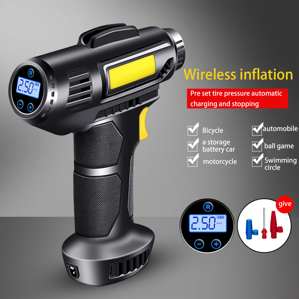 150Psi Portable Handheld Car Tire Inflator 4000mAh Wholesale Car Air Pump Wireless and Wired LED Light Air Compressor