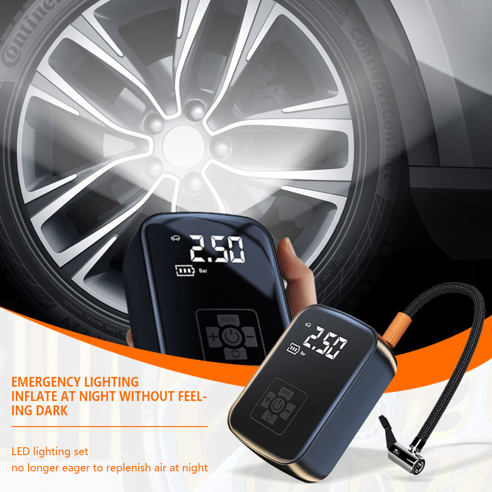 150Psi Portable Wireless Electronic Air Pump Quick Digital Tire Inflator for Cars Vehicles ABS Material Easy Air Refill Tool