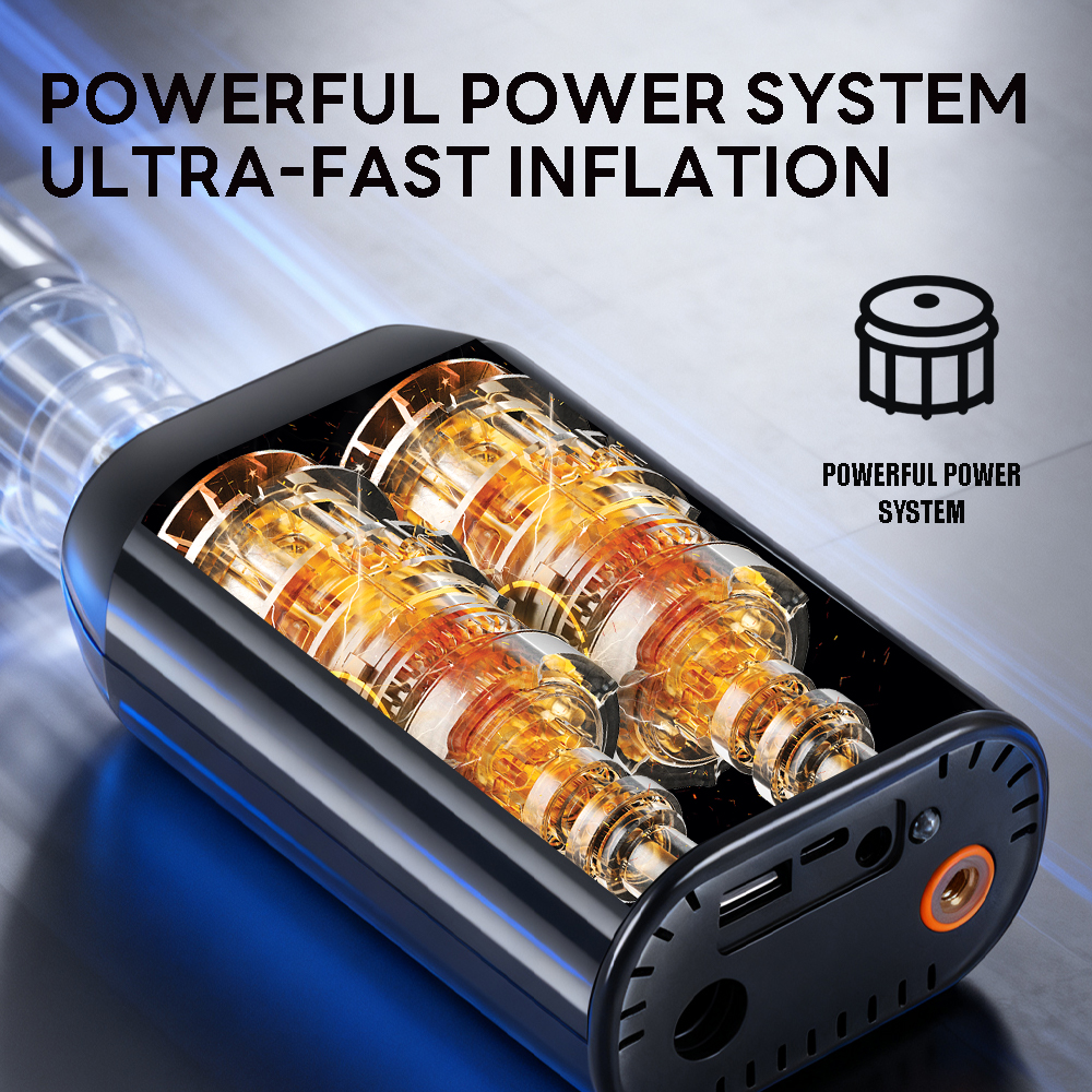 150psi Car Wireless Air Pump Portable Multifunctional Digital Display Car Tire Inflator Pump Air Compressor