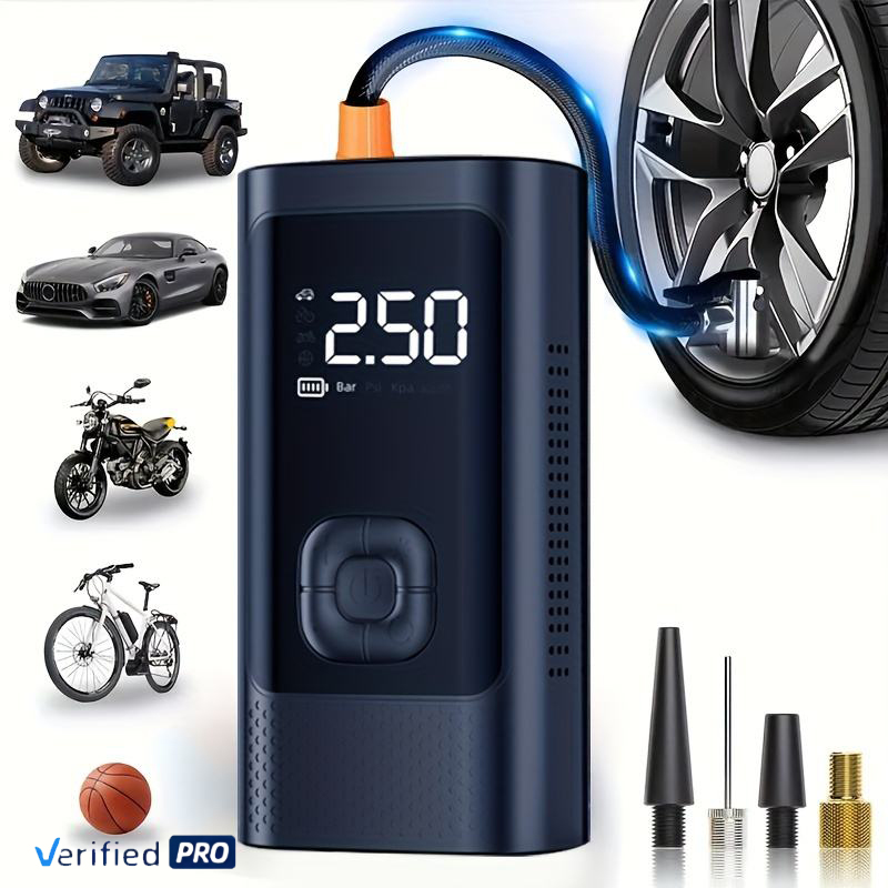 150psi Portable Balloon Pump Car Air Compressor Tire Inflator Pump Electric Ball Tyre Pump
