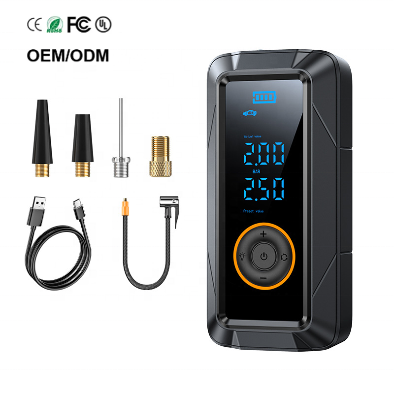 150psi Tire Inflator Portable Air Compressor 4000mAh Car Air Pump Electric Tyre Inflator for Car Motorcycle Bike Ball Pump
