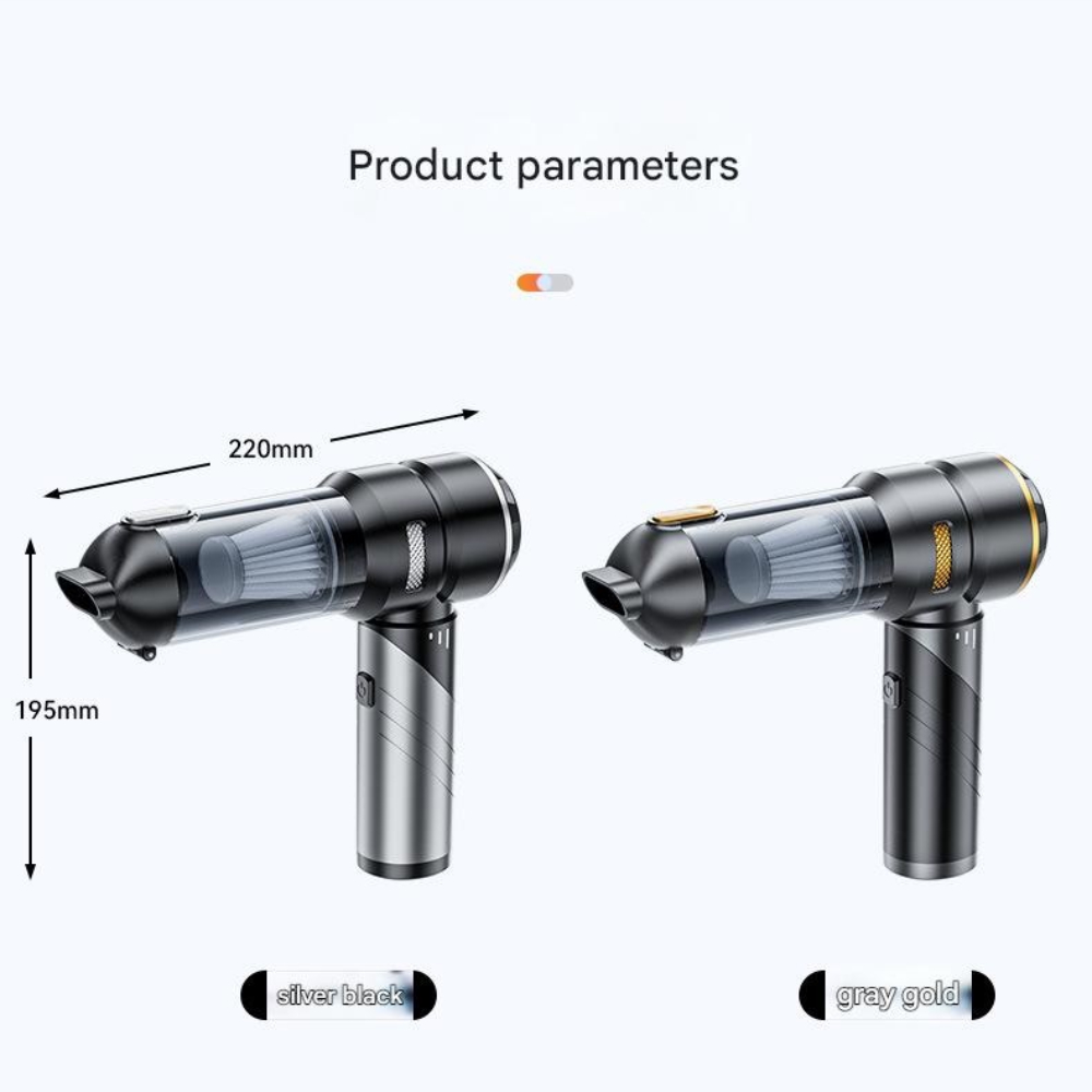 18000Pa High Power Suction Rechargeable Wireless Electric Handheld Portable Car Vacuum Cleaner with 3 Nozzles 0.5-1L Capacity