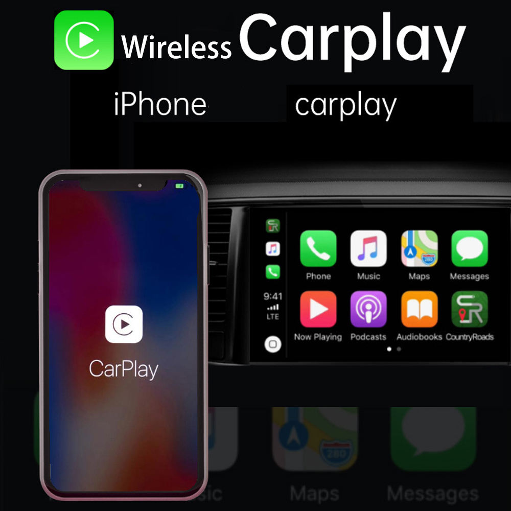 2 in 1Wireless CarPlay Adapter & Android Auto WiFi Type-C/USB Plug & Play Factory Wired CarPlay Cars