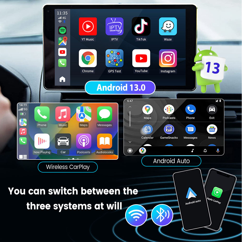 2G+32GB Magic Carplay Box USB Dongle Radio Android 13 With Youtube Netflix Google Store Wireless Android Auto Carplay Ai Box