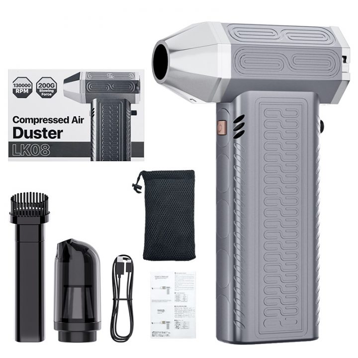 3 in 1 Air Duster 130000RPM Air Dust With Vaccum Cleaner Air Blower Rechargeable Violent Fan for Car Outdoor and Indoor Use