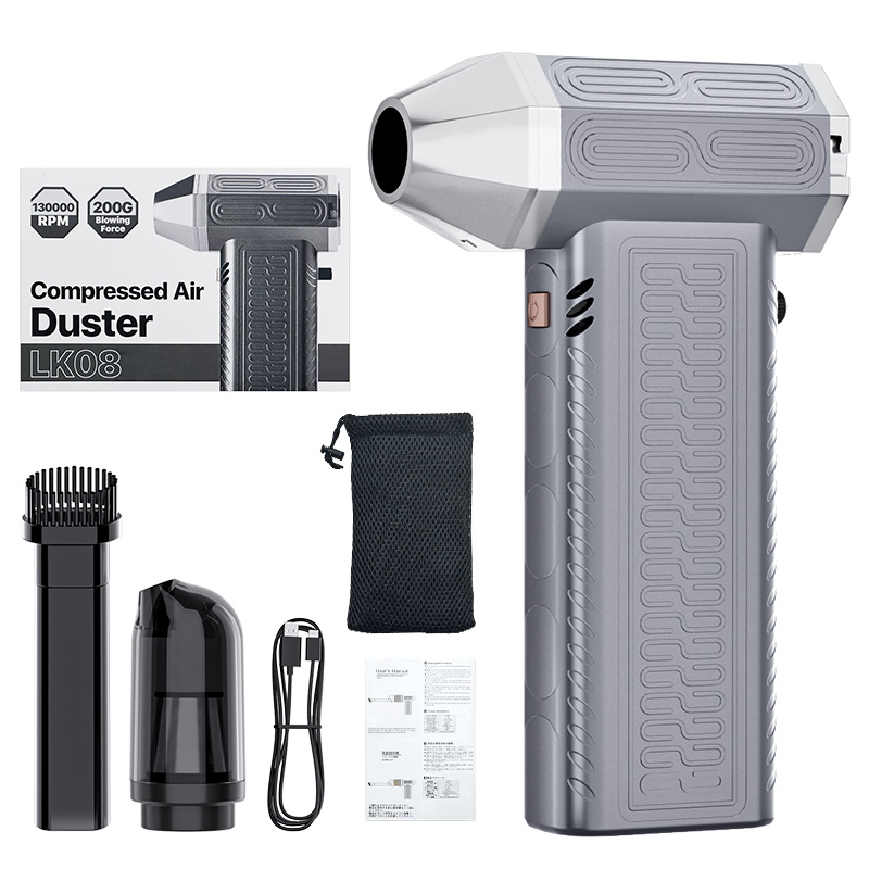 3 in 1 Air Duster 130000RPM Air Dust With Vaccum Cleaner Air Blower Rechargeable Violent Fan for Car Outdoor and Indoor Use