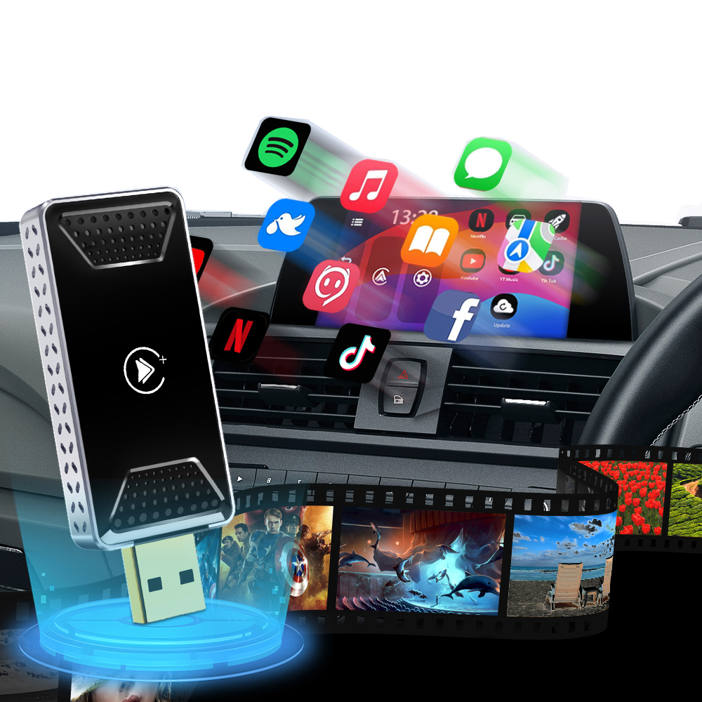 3 in 1 USB Dongle 2+16G Wired to Wireless Carplay Adapter Wireless Carplay Ai Box youtube netflix Android 11 Adapter Carplay