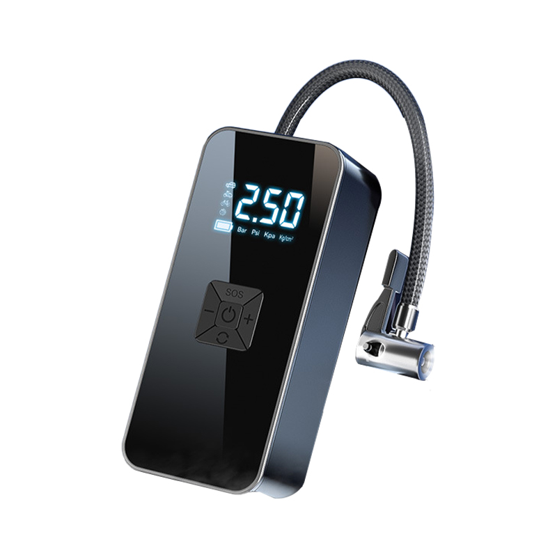 3-in-1 Wireless Car Tire Inflator LCD Screen 4000mAh Rechargeable Car Air Compressor Power Bank ABS Tire Pressure Monitor
