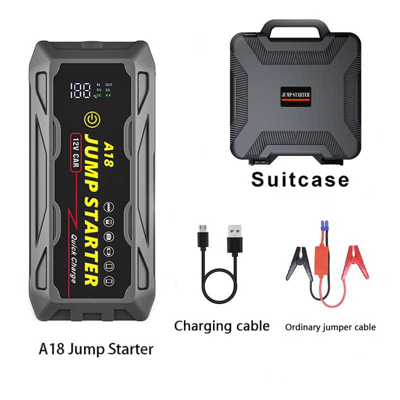 3000A UltraSafe Car Battery Jump Starter 12V Battery Pack Battery Booster Jump Box Portable Charger and Jumper Cables