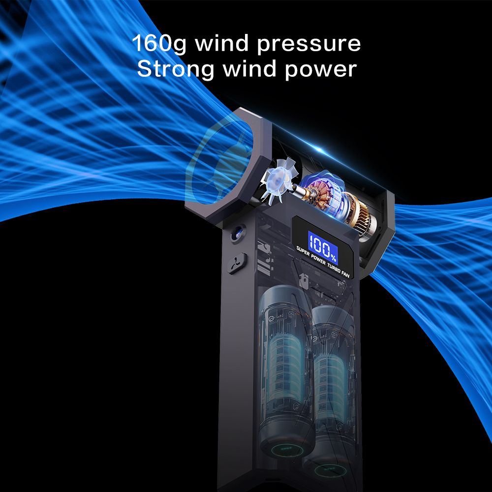 4-Gear Air Duster 110000RPM Turbo Fan Air Blower Rechargeable Violent Fan for Car Outdoor and Indoor Use