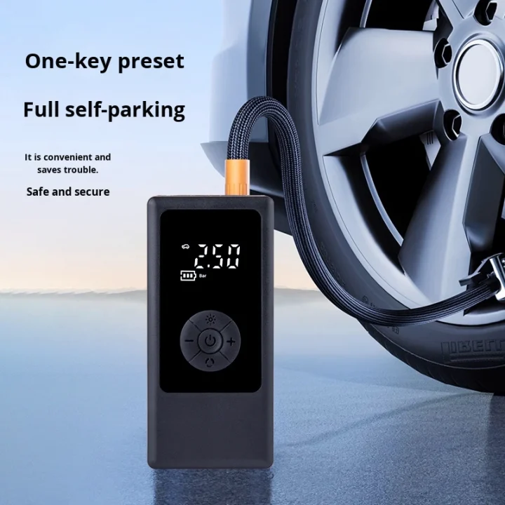 4000mAh Digital Cordless Car Air Compressor 150PSI Portable Auto Stop Tire Inflator Bike Balls Power Bank ABS Material 120W