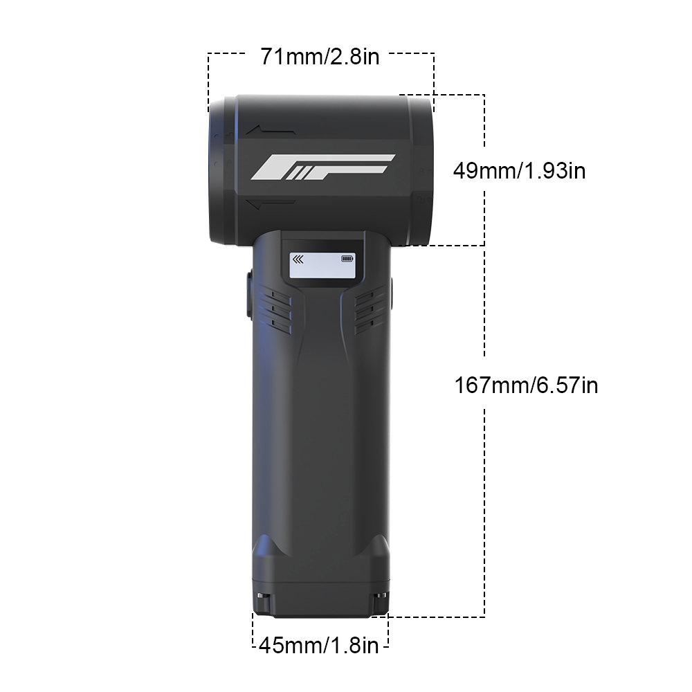 450G Wind Speed 10 Gear Adjustable 10000mAh Air Compressed Violent Fan Air Duster Blower for Car Outdoor/Indoor Cleaning
