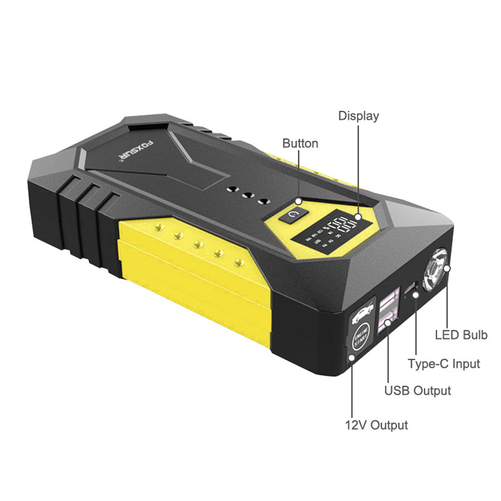 6000mAh 12V Emergency Portable Vehicle Car Battery Booster Pack Power Bank and Jump Starter Car Emergency Charger