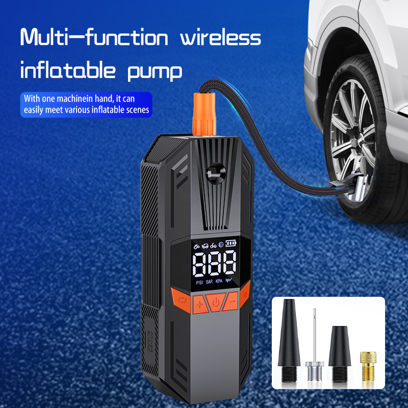 6000mAh Mini Wireless Electric Portable Rechargeable Car Air Compressor Pump Digital Tire Inflator for Car Bike Motorcycle Ball