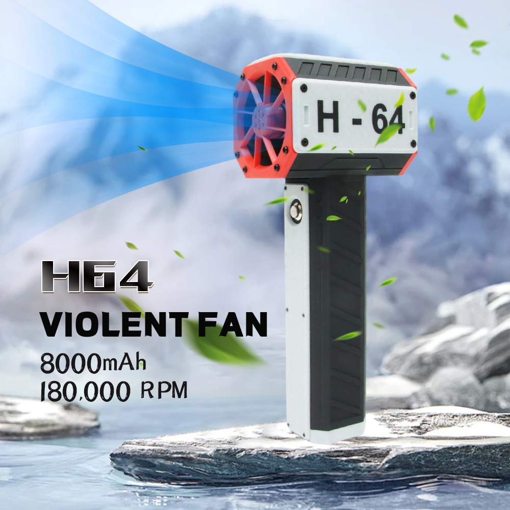64mm Brushless Motor Fan Electric Air Blower Rechargeable Violent Fan Blower Weight Car Dryer Snow and Leaf Cleaner