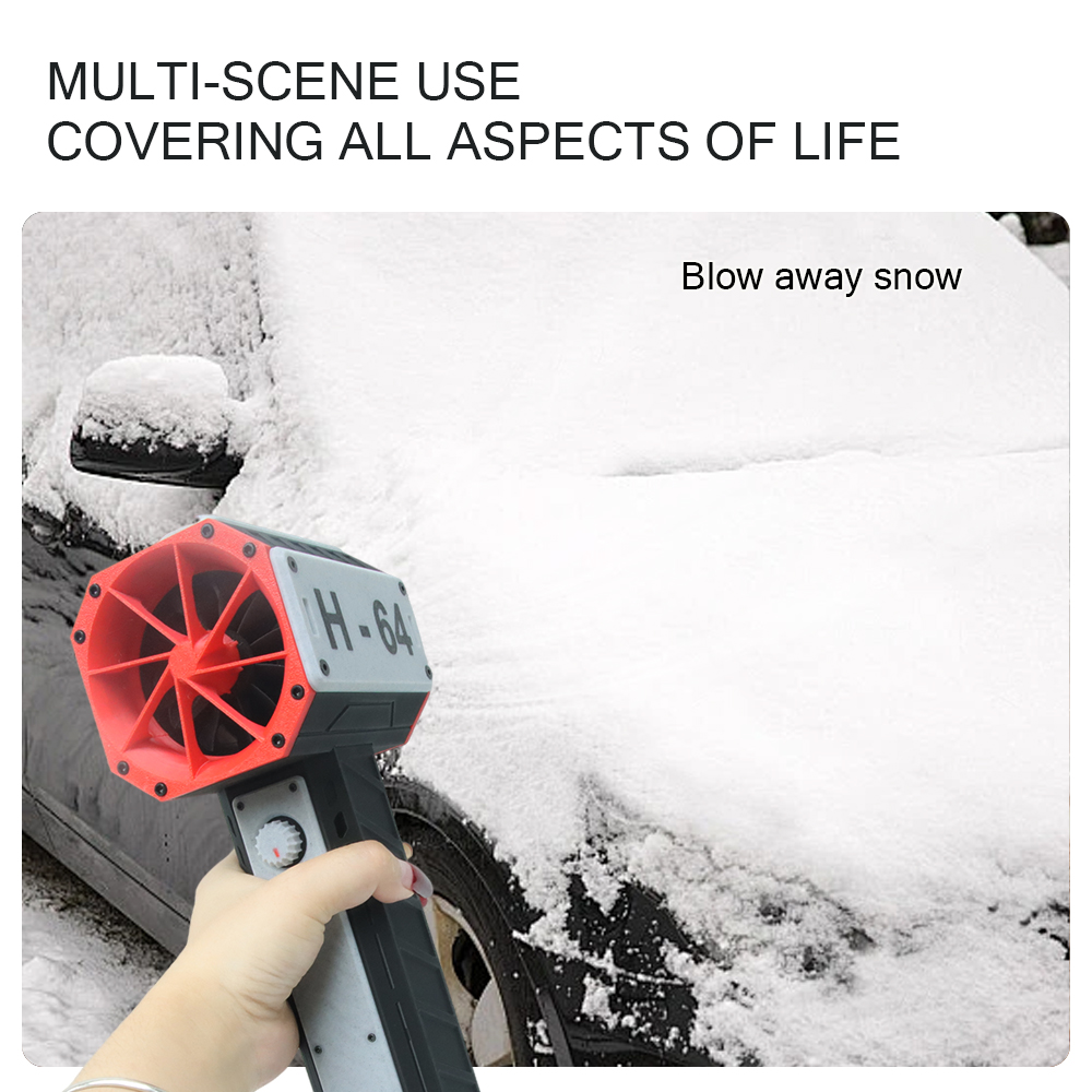 64mm Brushless Motor Fan Electric Air Blower Rechargeable Violent Fan Blower Weight Car Dryer Snow and Leaf Cleaner