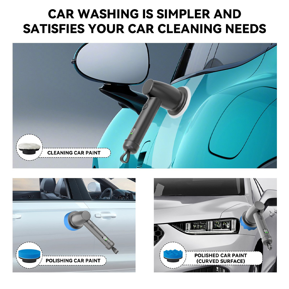 7-IN-1 Multifunction Rechargeable Electric Scrubber Spin Cleaning Brushes for Floor Car Polisher Kitchen Machine
