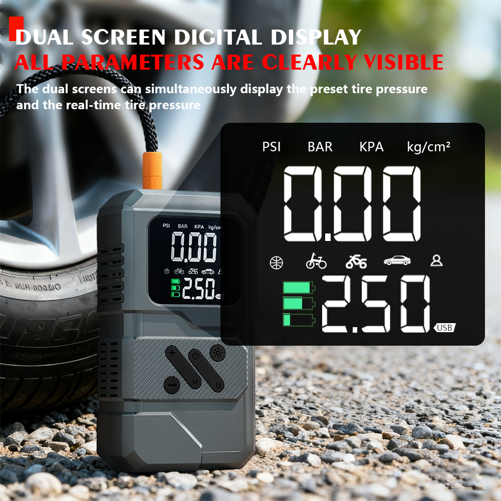 8000mAh 1000A Portable Emergency Jump Starter with Tire Inflators 150PSI Car Jump Starter Power Bank Battery Jump Starter