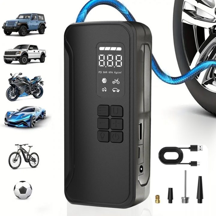 8000mAh 21mm 150psi Digital Portable Car Tyre Pump Air Compressor 6000mAh Tire Inflator Mini Electric Air Pump