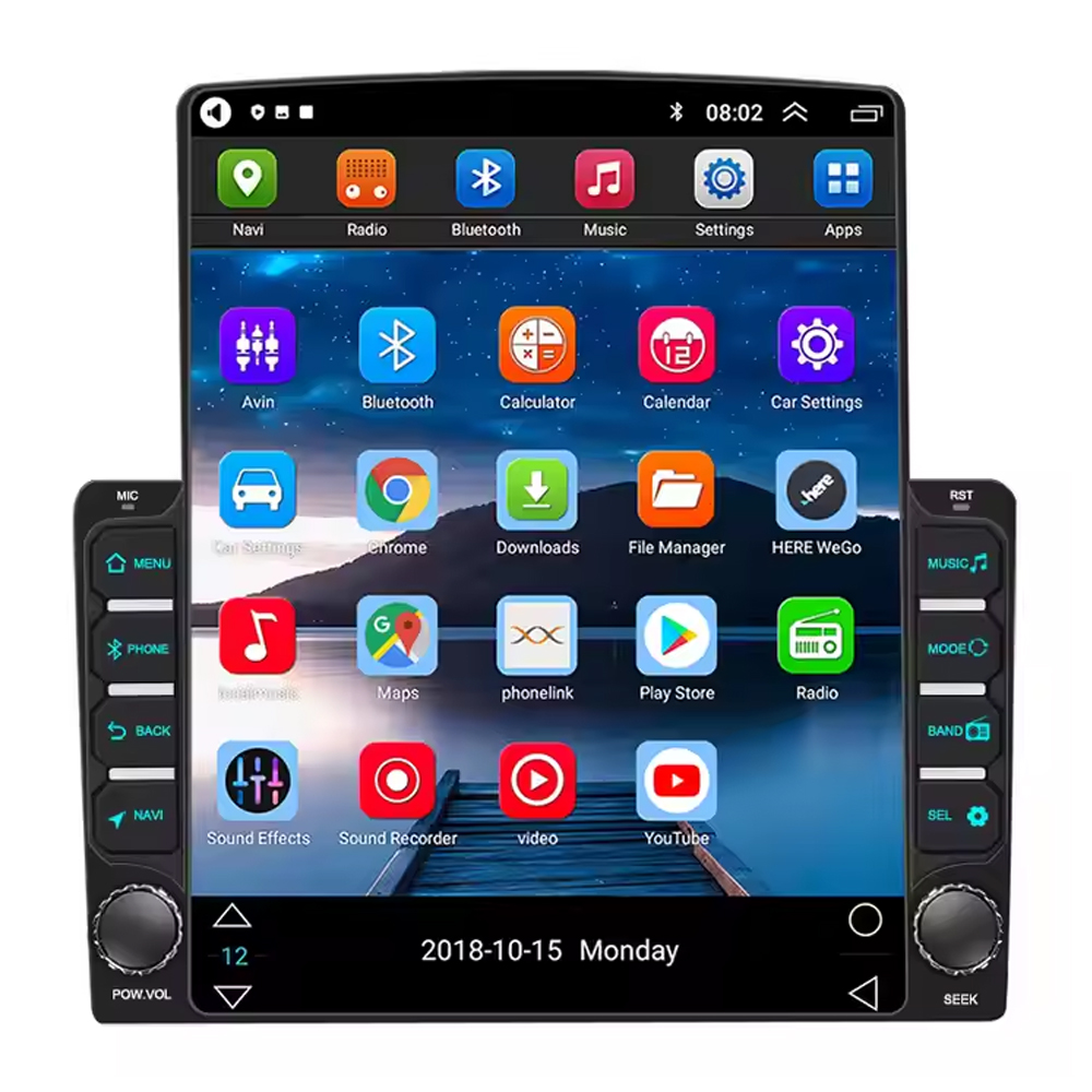 9.7 Inch 2+32G Vertical Two Knobs IPS Touch Screen Car Radio Stereo Android Navigation GPS Multimedia Monitor RDS EQ Player