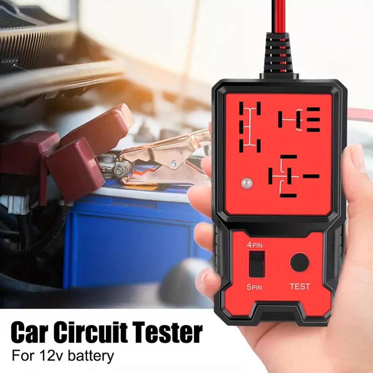 Automotive Relay Battery Tester Four Foot and Five Foot Relay Analyzer Automotive and Motorcycle Circuit Battery Repair Tool