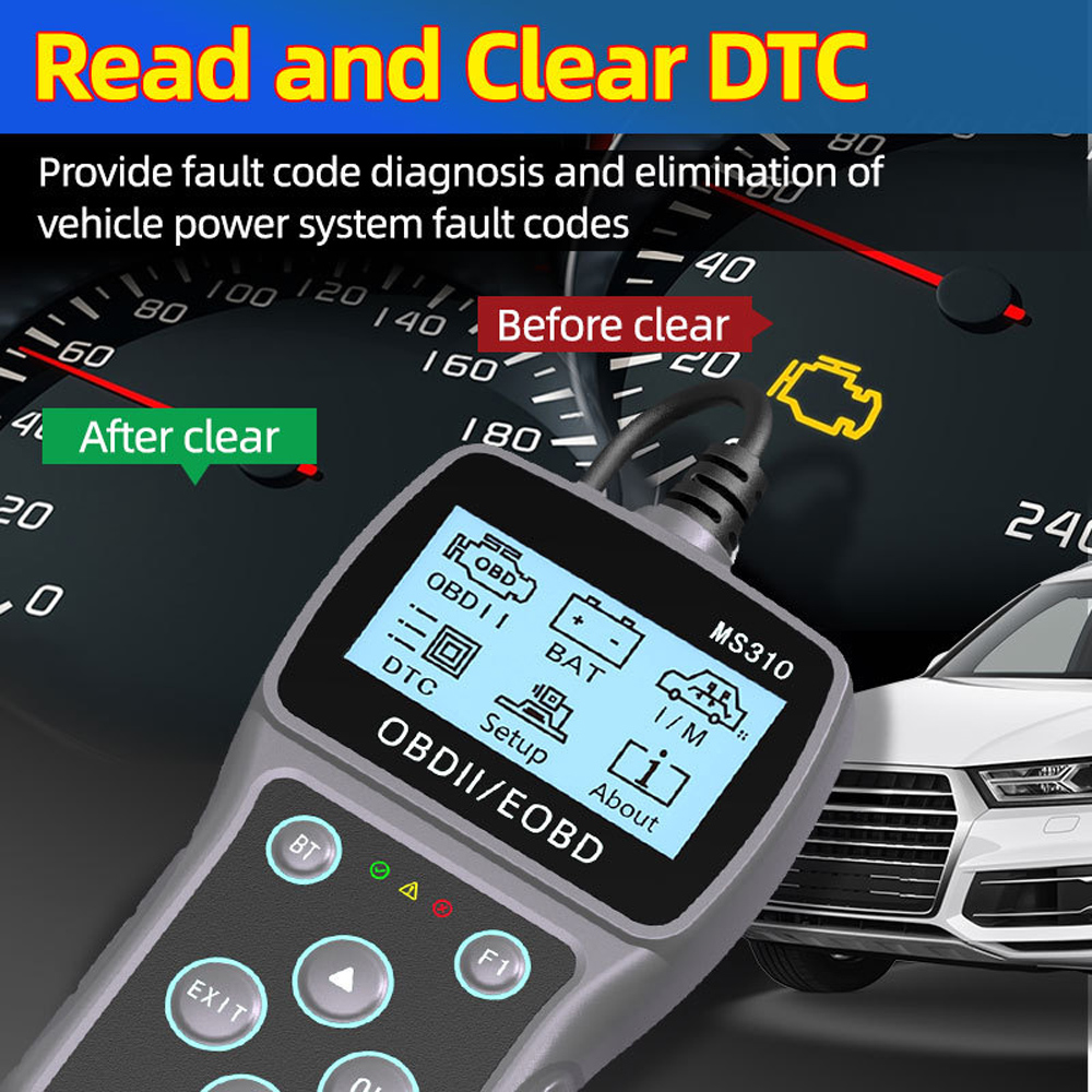 Car Diagnostic Scan Tool OBD Intelligent Engine Diagnostic Code Reader with OBD2/EOBD Support CE/ROSH/FCC Certified Elm327