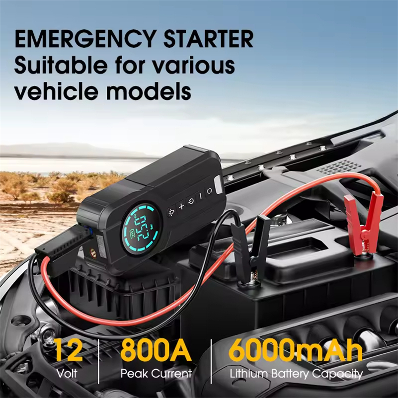 Car Emergency Jump Starter with 150Psi Tire Inflators Portable Car Battery Jump Starter Power Bank Car Battery Booster Pack