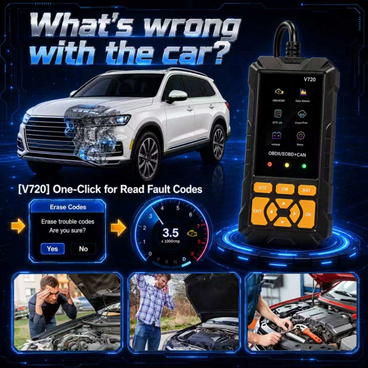 PCMOS OBD2 Diagnostic Scanner