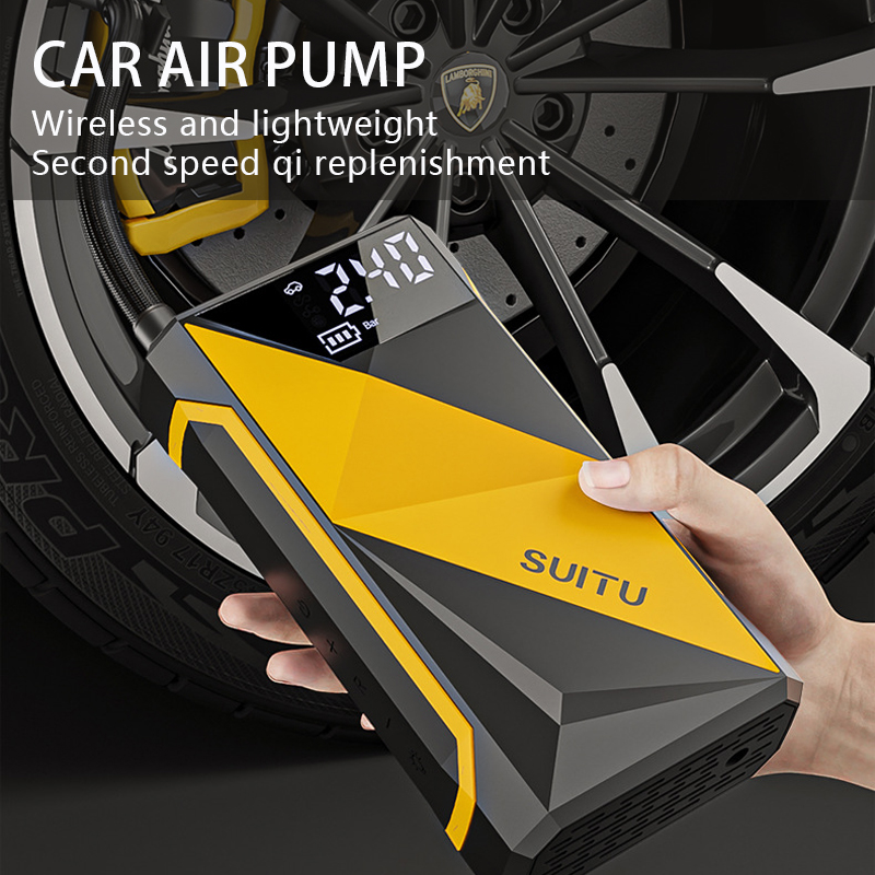 Customizable Mini Portable Electric Tyre Pump Digital Smart Automatic Bicycle Motorcycle Tire Inflator Wireless Car air Pump