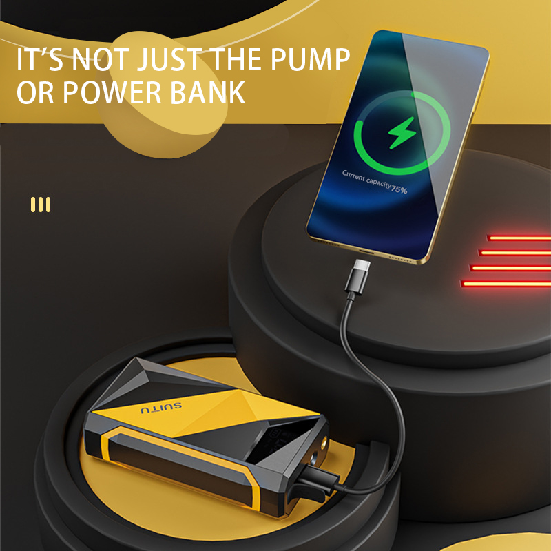Customizable Mini Portable Electric Tyre Pump Digital Smart Automatic Bicycle Motorcycle Tire Inflator Wireless Car air Pump