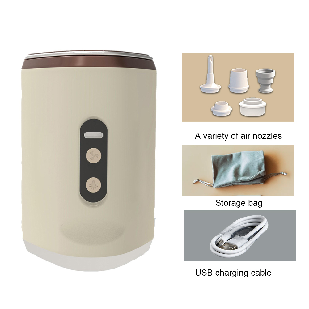 Customized Outdoor Multifunctional Portable Rechargeable 12W 500L/Min Electric Mini Air Pump for Inflatable Pools Swimming