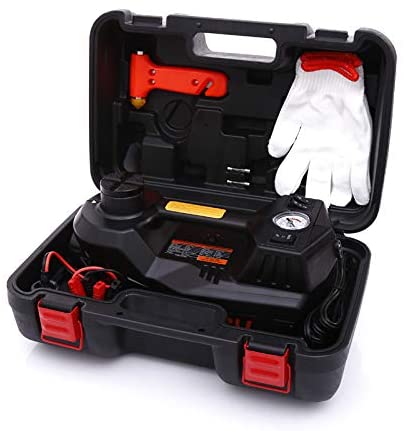DC12V 5 Ton Electric Car Jack with Impact Wrench and Tire Inflator Pump 3 in 1 Portable Car Jack