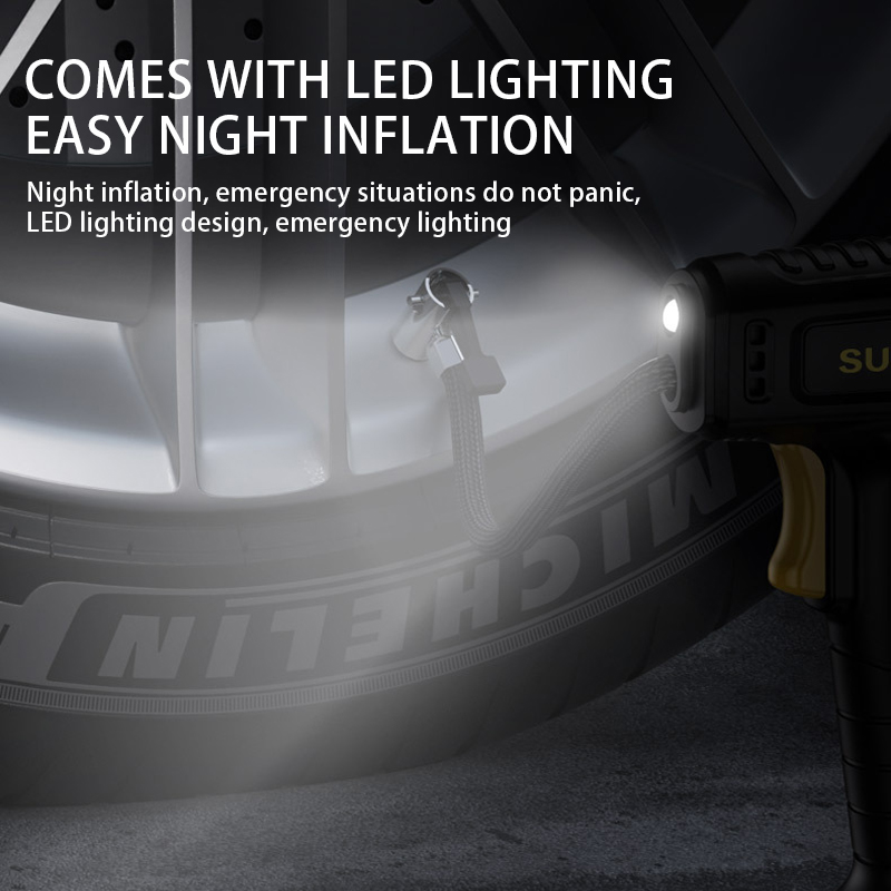 DC12V Charging Tyre Inflators Car Handheld Intelligent Digital Display Home Car Electric Portable Car Air Pump Tire Inflator
