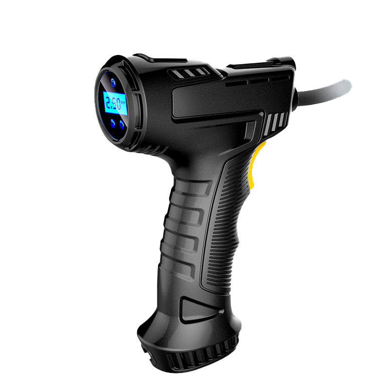 Dc12V Portable ABS Car Tire Inflator Handheld Digital Air Compressor Emergency Light Tire Pressure Monitor for