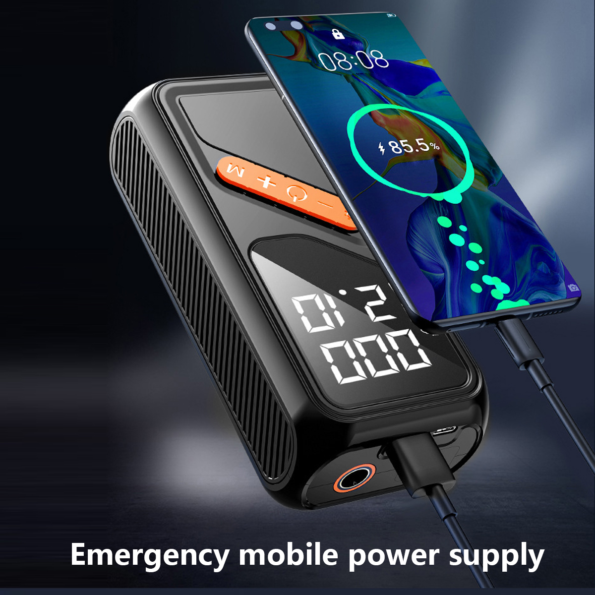 Digital Display Car Air Compressor Tire Inflator ABS Tire Pressure Monitor for Cars Bicycles Vehicles