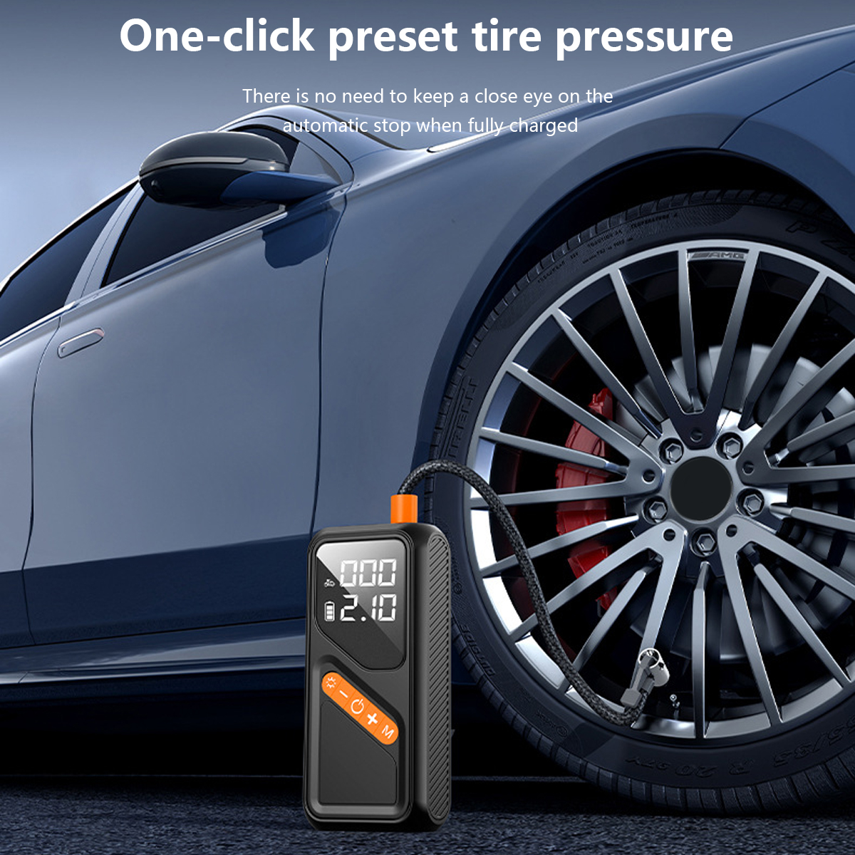 Digital Display Car Air Compressor Tire Inflator ABS Tire Pressure Monitor for Cars Bicycles Vehicles